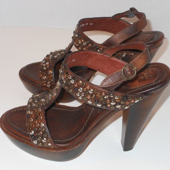 FRYE JOY STUDDED PLATFORM SHOES SIZE 8.5 MEDIUM - Picture 10 of 10